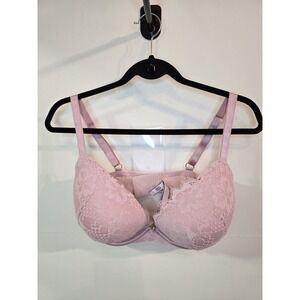 Victoria's Secret Bra 38DDD Dream Angels Lined Pink Floral‎ Lace